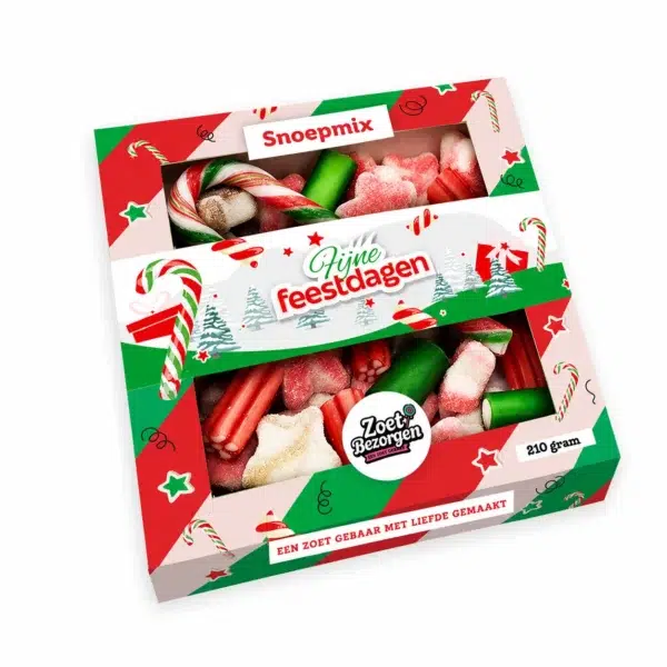 Snoeppakket Fijne Feestdagen – Mix Snoep 210 gram