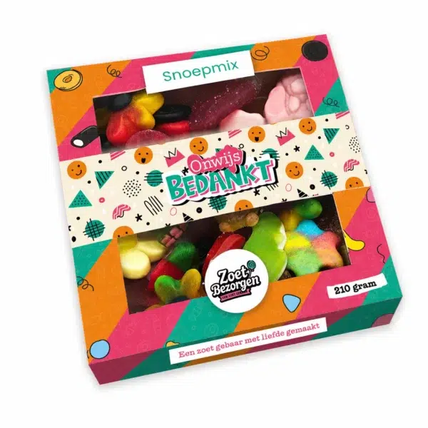 Snoeppakket Onwijs Bedankt – Mix Snoep 210 gram