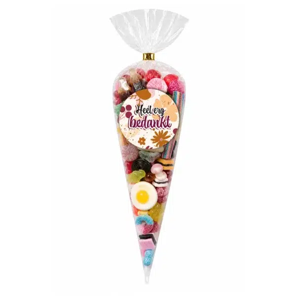 Snoepzak - Puntzak - Snoepmix Heel Erg Bedankt – 175 gram